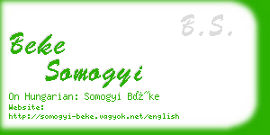 beke somogyi business card